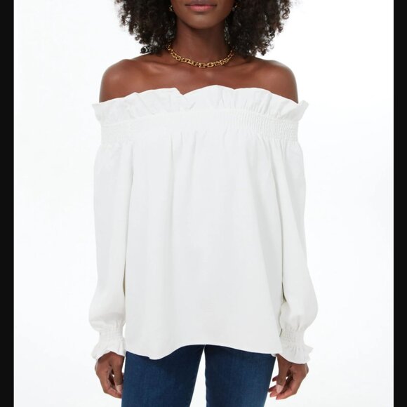 Tuckernuck Tops - NWT Tuckernuck Marguerite White Off the Shoulder Blouse